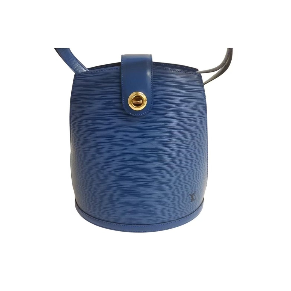 Louis Vuitton Epi Shoulder Cluny Blue Leather Bag